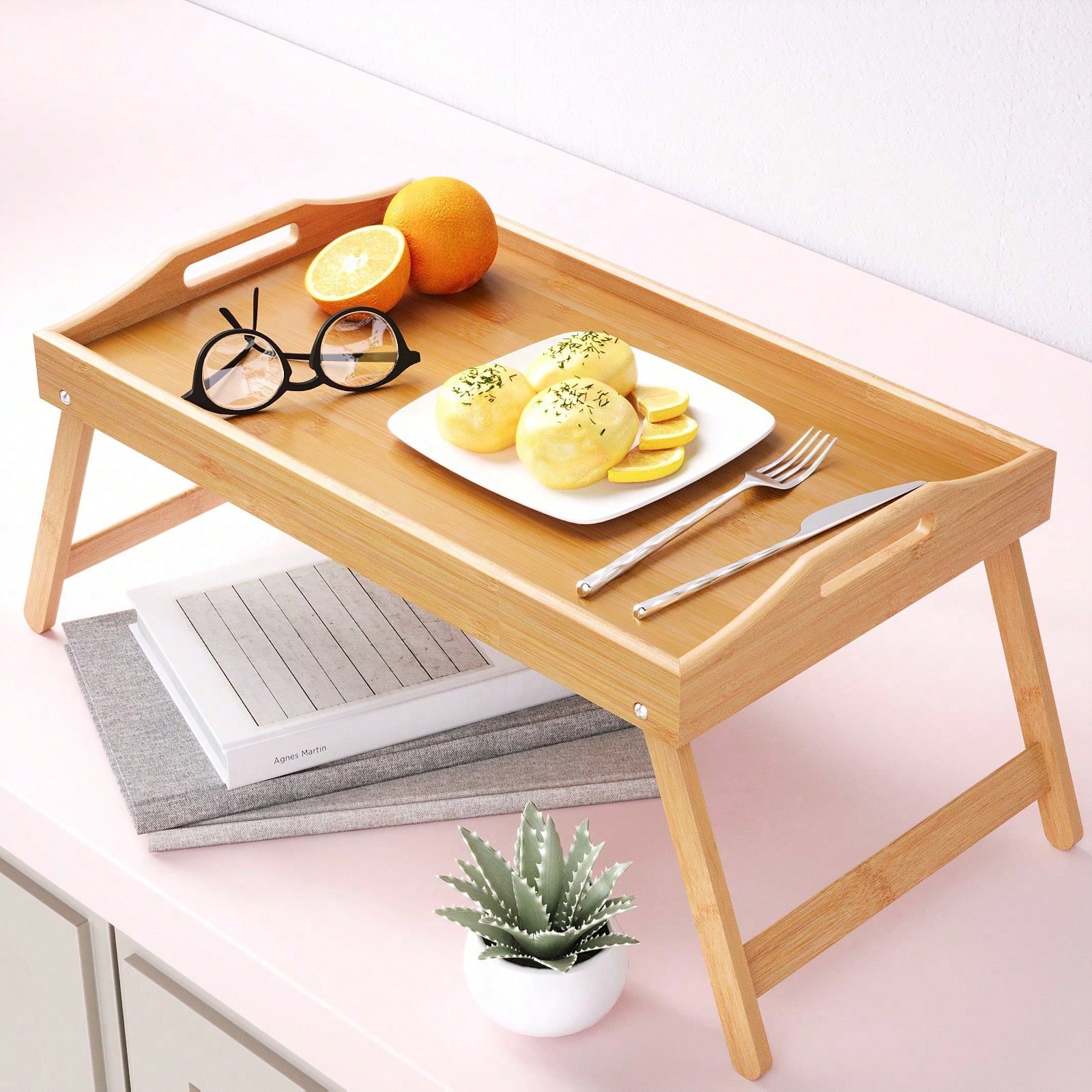Taca na łóżko, drewniana taca  – Food Snacks To Eat recenzja i cena